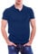 Love My Fashions® Mens Polo Shirts Short Sleeves & Knitted Collar, Regular Fit, Casual Plain Cotton T-Shirt for Men Navy Blue