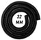 32mm x 2meter Flexible Pond Hose Corrugated Pipe with 2 Clips - Double-Wired Hose Clips for Pond Pumps, Filters, Drainage – Corrugated Water Butt Connector Pipe - Black
