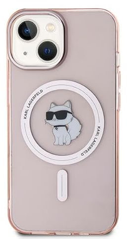 CG MOBILE Karl Lagerfeld KLHMP14SHFCCNOP Hülle für iPhone 14/15 / 13 6.1 Rosa hardcase IML Choupette