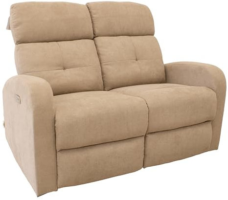 GARDENIA Elektrisches Sofa mit Verstellbarer Rückenlehne, Basis: Metall, Taupe, 130 x 77 x 104 cm