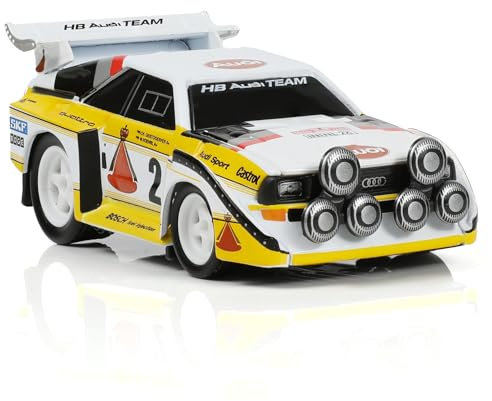 Risopen Druckguss Modell Auto für Audi Sport Quattro 1:64 Racing Spielzeug Auto Geschenk Dekoration für Erwachsene (gelb)