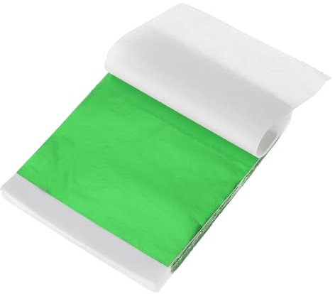 sourcing map 200 Pcs Gold Leaf Sheets 5.5 x 5.5 Imitation Gold Foil Sheets for Crafts,Picture Frames,Sculpture,Nails and DIY Arts Decoration,Green