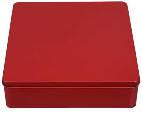 MAGICLULU Decorative Square Candy Tin Box Reusable Tinplate Container for Cookies Sweets Multi-purpose Packing Box with Lid for Parties Festivals Storage