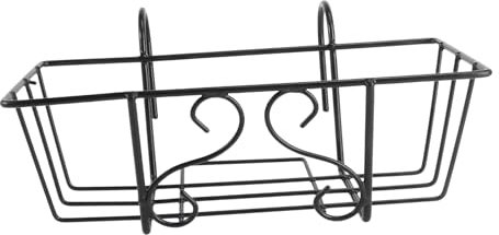 Sosoport 4 Pièces Fleur Balcon Suspendu Jardinières Et Paniers Suspendus Pots Carrés pour Plantes Étagères Extérieures pour Plantes Jardinière De Garde- Suspendu Planteur Fer Forgé