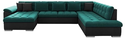Mirjan24 Eckcouch Ecksofa Niko Bis, Design Sofa Couch mit Schlaffunktion und Bettkasten U-Sofa Farbauswahl Wohnlandschaft vom Hersteller (Ecksofa Links, Soul 20 + Soul 13)