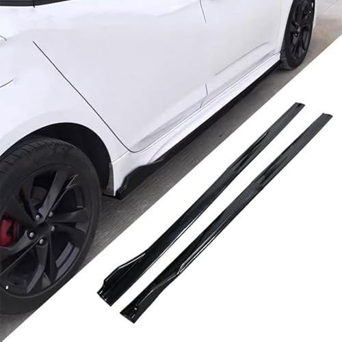 NFNFFC Car Side Skirts for Dacia Duster 2010-2020 2021 2022 2023 2024 2025, Side Steps Side Door Body Anti-Collision Protector, Car Styling Accessories,A-Glossy Black