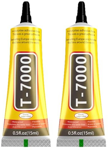 T7000 Glue Industrial Strength Super Paste - 2 Pack of 15ml Tubes for Versatile Bonding, Black for Reliable and Strong Joining