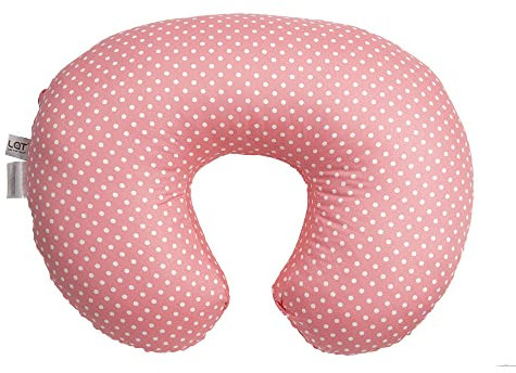 Nursing Pillow for Breastfeeding Baby, Multifunctional Breastfeeding Pillow with Pillowcase U Shape 100% Cotton, Washable Maternity Pillow for Bottle Breast Feeding Infant Support (White Dot)