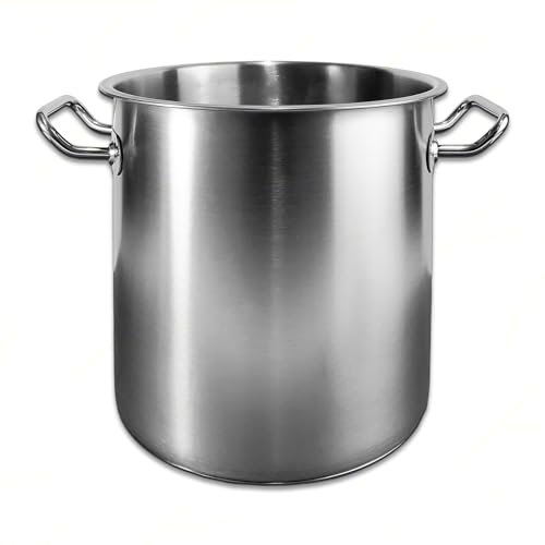 Sicignano | Pentola Ø24 cm, Acciaio Inox 18/10 con Triplo Fondo, per Gas Elettrico Induzione Vetroceramica, Linea Master – Made in Italy – per Ristorazione e Uso Domestico