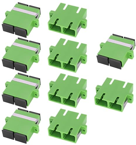 SC/APC Coupleur Fibre Optique Duplex Lot de 10 | Adaptateur coupleur fibre optique SC / APC femelle vers femelle avec panneau de montage pour connexion Internet FTTH CATV LAN