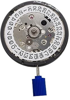 Swiixxer Hochpräzises Uhrwerk NH34 NH34 GMT-Funktion Kalender 3 Uhr Automatikwerk Mechanismus Ersatzteile Zubehör Weißer Kalenderf