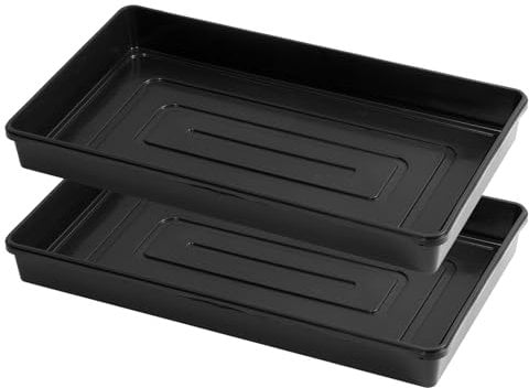 Pullmer Kunststoffwanne, Pflanzschale groß, Auffangwanne, Plastikwanne flach, 55,5x31,5x6,5 cm, 2 Stück, Pflanzenwanne Kunststoff, Anzuchtschalen
