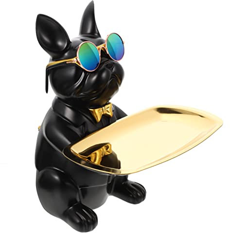 WOFASHPURET Adornos para Guardar Perros Bandeja para Joyas y Dulces Plato para Mesita De Noche para Decoración De Hogar