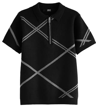 NEXT Jungen Standard Strick-Poloshirt mit RV-Kragen 98-176