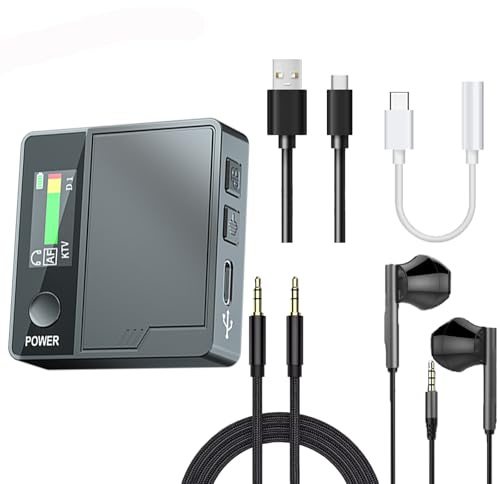 Voice changer sound card, DJ mixer, A9 portable podcast equipment kit (with headphones & converters). Compatible with phones, PCs, Xbox, PS5. Adjusts voices for gaming, calls & streaming.