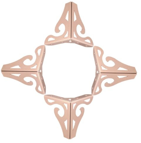 SHINEOFI 1 Satz Metallmöbelfüße Roségoldene Tischbeine Ersatzfüße Für Sofa Couchtisch Und Schrank Einfache Montage Elegantes Design Für Wohnen 4 Stück