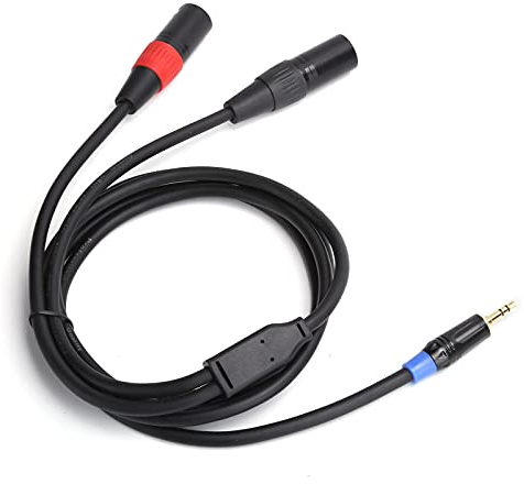 ZDETGU Cavo Professionale da 3,5 Mm Maschio a Doppio XLR Maschio per Mixer e Amplificatori di Potenza da 16,4 Piedi (1,8 metri)