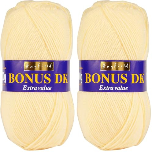 Sirdar Hayfield Bonus DK Double Knitting Yarn, Birch (580), 100g (Pack of 2)