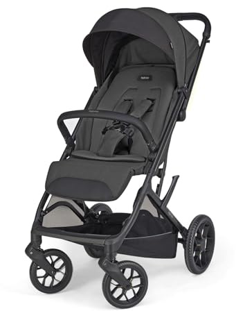 Inglesina Maior Passeggino Compatto e Leggero 7,9 kg, Ruote Grandi Ammortizzate, Seduta Ampia All Season, Chiusura con Una Mano, Capotta UPF 50+, fino a 22 kg, Magnet Grey
