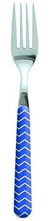 Excelsa Enjoy Griechische Gabel, Edelstahl, Blau, 19 x 2 x 1.8 cm