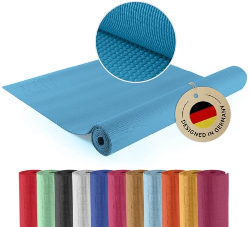 DoYourYoga Fitnessmatte Yogamatte »Kirana« aus ECO-PVC - 183 x 61 x 0,4 cm - rutschfest & robust - Gymnastikmatte Yoga Matte Trainingsmatte Pilates Workout - Petrol