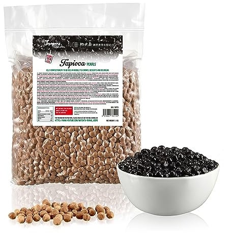 Inspire Food Echte Tapioka-Perlen für Bubble Tea – 3 kg | Tapioka Boba-Kugeln für Boba-Milchtee | Perfekt für Boba-Milchtee, Eiskaffee, Eistee, Slush, gemischte Fruchtgetränke