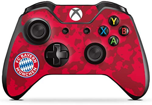 DeinDesign Skin kompatibel mit Microsoft Xbox One Controller Folie Sticker FC Bayern München Camouflage FCB