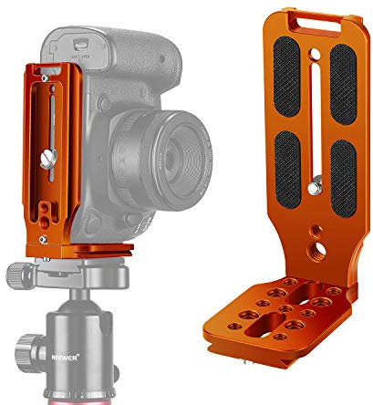 NEEWER L Shape Bracket Vertical QR Plate Universal DSLR Camera L Bracket with 1/4” Screw Arca Base Compatible with DJI Ronin Zhiyun Weebill Nikon Canon Sony Panasonic DSLR Camera