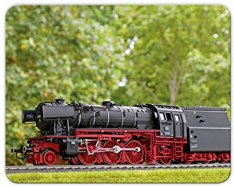 Addies Mousepad 'Modelleisenbahn' schönes Mauspad Motiv in feiner Cellophan Geschenk-Verpackung mit Kautschuk Untermaterial, 24x19cm - MP10
