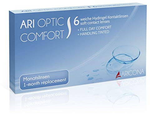 aricona Kontaktlinsen Monatslinsen weich, 6 Stück | BC 8.6 mm | DIA 14.2 | -4.0 Dioptrien - Weiche Kontaktlinsen mit Stärke für den täglichen Gebrauch