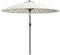 vidaXL Sombrilla de Jardín con Palo de Aluminio, Parasol Toldo, Refugio Solar, Paraguas para Playa Terraza Patio, Blanco Arena 270 cm