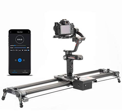 YC Onion Hot-Dog 60cm Motorisiert Kamera Slider,Video Slider mit Motor, Kohlefaser Kamera Slider, Videomodus & Zeitraffer-Fotografie, 4-Achsen Linkage Funktion with Kamera Stabilisator-Gimbal