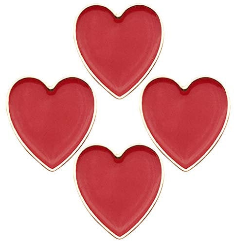 Broche en forme de cœur rouge pour la Saint Valentin - de mariage - Accessoire de bal de , décoration de fête - Pour femme et amante