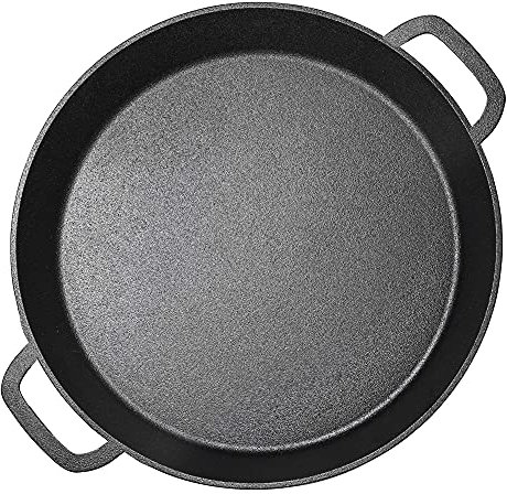 with Cover Saucepan, Fry Pan-2 Deep, Camping Skillet, Cast Iron 13 inch Skillet Dual Handles Durable Frying Pan, Deep Pizza Pan Large Loop Handles, (Color : 14in with lid)