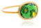 Essence Bijoux | Anillo en Plata de ley 925 bañada en oro con diseño Murano Esmeralda