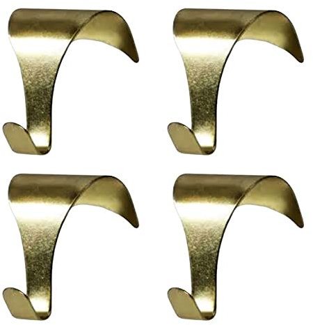 Picture Rail Hooks Moulding Hanging – 10pc Brass S-Shaped Large Picture Rail Hangers | Heavy Duty Art Gallery Hooks for Picture Hanging & Wall Décor | Holds Up to 20kg