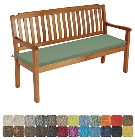 WTHYGB Bankauflage Sitzkissen Bankkissen 110 X 45 X 5CM Waschbar Abnehmbarem Stuhlkissen rutschfeste Gartenbankauflage Auflage für Gartenbank Terrasse Schaukel Gartenmöbel Polsterauflage-Grün