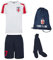 Personalised England Kids Football Kit Shirt, Short, Bag and Socks Best Birthday Gift for 9 to 11 Year Old Children Arctic White/Fire Red