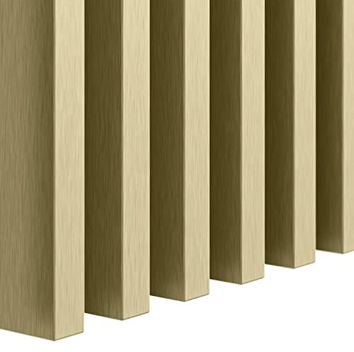 KLEMP CLASSIC Lamellenwand aus MDF 30x40 mm, vertikale oder horizontale Decken- oder Wandverkleidung, Holzpaneele für Wand und Decke, für Flur, Schlaf- oder Wohnzi mmer 17er-set Glanzgold