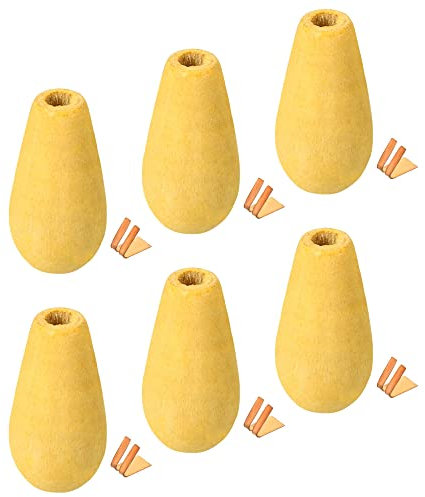 sourcing map Wood Cord Tassels Window Blind Extender Chain Drops Round Pull Ends, for Curtain Blinds Shades Light Ceiling Fan Pull Switch, Pack of 6