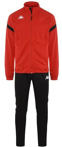 Kappa Dalcito Tuta da ginnastica, Rosso / Nero, 8 anni Unisex - Bambini e ragazzi