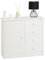 IDIMEX Commode en pin Massif Blanc Rondo Buffet Meuble de Rangement avec 4 tiroirs et Une Porte