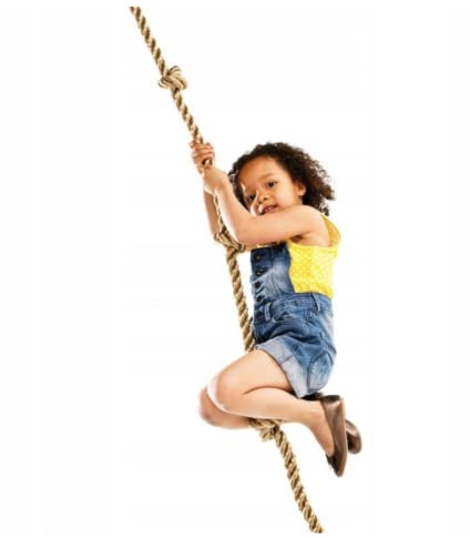 KIDS WOODEN ROPE LADDER FOR CHILDRENS CLIMBING ROPE FOR TIMBER CLIMBING FRAME PLAYHOUSE TREE HOUSE SELECTION OUTDOOR GYMNASTIC DIY PLAYGROUND * FROM HAPPY PLAYGROUNDS (3 Knots Rope)