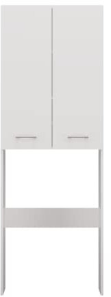 Oggi Pola Mueble de Baño - Mueble de Baño Alto Independiente - Mueble de Baño Delgado y Estrecho - Hueco Lavadora - 64x30x183cm Blanco