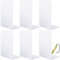 Qualsen Buchstütze, Buchstützen Metall, Bücherstütze, Buchhalter Regal, Bookends für Schule, Zuhause, Büro, Bibliothek, 3 Paare (6 Stück),Weiss