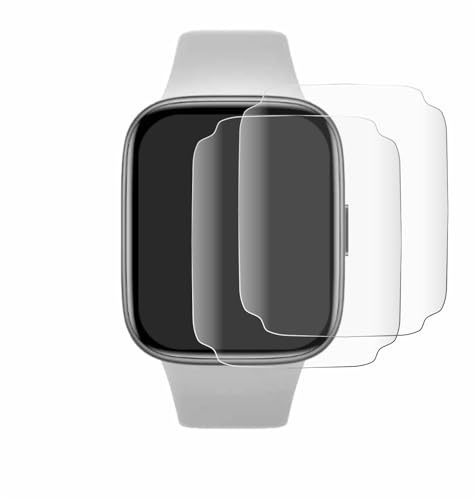 BROTECT Schutzfolie für Xiaomi Redmi Watch 3 Active | 2 Stück Transparenter Displayschutz Made in Germany Klare Full-Screen Folie Full-Cover 3D Curved Montage Kit