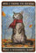 Retro Metall Blechschild Herbst Blätter und Katze What A Wonderful World Poster Herbstblätter Wandkunst 14 x 20 cm Home Bar Pub Shop Dekorationen Esszimmer Küche Kaffee Vintage Schild Geschenk