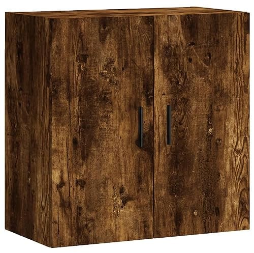 vidaXL Wandschrank, Hängeschrank mit viel Stauraum, Wandmontage Badschrank Medizinschrank, Aufbewahrungsschrank für Wohnzimmer, Räuchereiche Holzwerkstoff