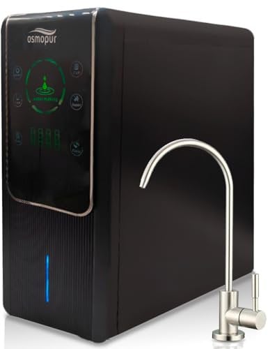 Osmosis Inversa Compacta de flujo directo sin depósito OSMOPUR de 600 GPD, sistema inteligente con cartuchos universales