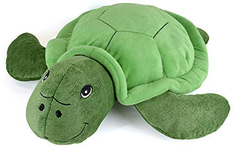 A2Z Hot Water Bottle 800ML 3D Turtle Plush Fleece Cover Rubber Hot Water Bag for Pain Relief Cosy Nights and Relaxation